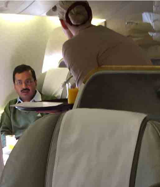 AAP chief Arvind Kejriwal flies to Dubai in business class.