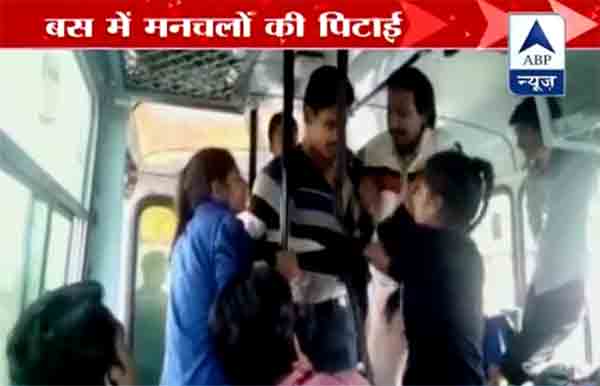 Two sisters fight back against eve teasers in a bus in Haryana.
