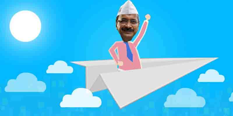 AAP, led by Arvind Kejriwal, is set to win 65 of 70 Assembly seats in Delhi.