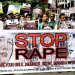 A protest against increasing incidents of rapes in the national capital.