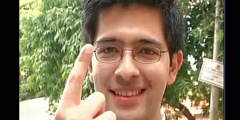 Delhi Elections Live: AAP leader Raghav Chadha shows ink mark on finger after casting his vote Saturday morning.