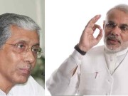 Tripura CM Manik Sarkar met Prime Minister Narendra Modi at New Delhi on Tuesday.