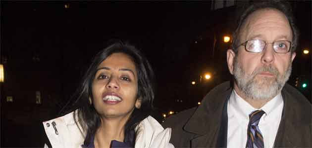 Devyani Khobragade, deputy consul general at the Indian Consulate leaving federal court.