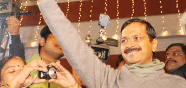 AAP chief Arvind Kejriwal addressing the National Council members of his party in Capital.