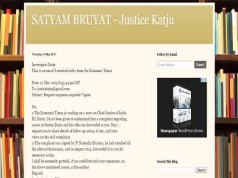 Justice Markandey Katju's blog on a dossier he had received with serious allegations against CJI H L Dattu.